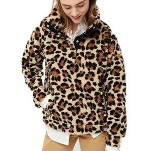 NWT J. Crew Jacquard Sherpa Pullover